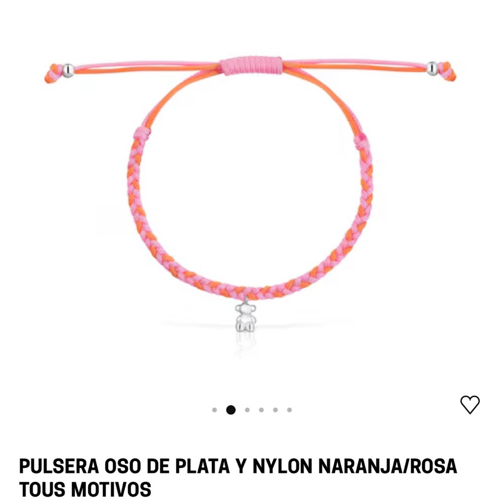 Pink and Orange Braided Bracelet